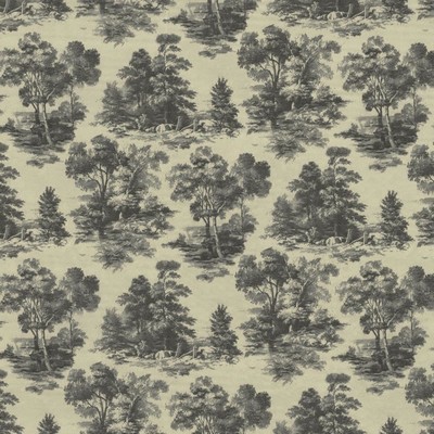 Kasmir Abington Garden Slate in 5118 Grey Upholstery Polyester  Blend Fire Rated Fabric Heavy Duty CA 117  French Country Toile   Fabric